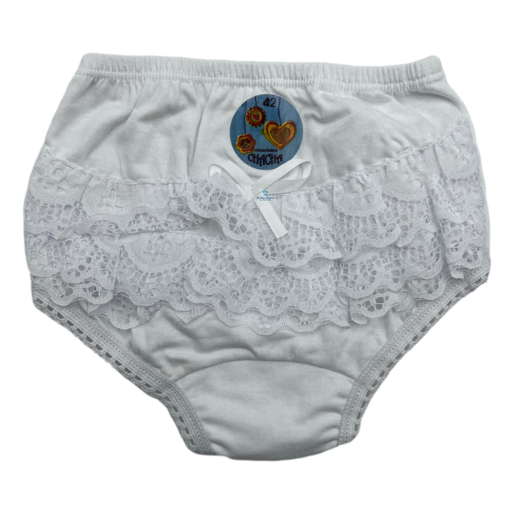 Panties Calzones Pantaleta Niña Olan Algodón Chacha