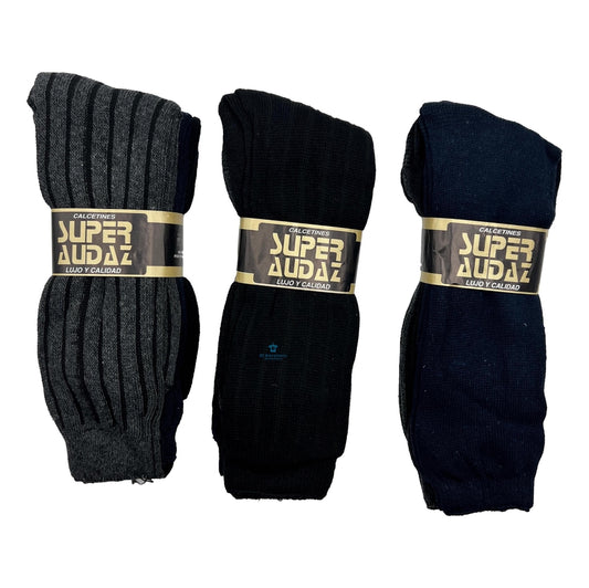 12 Pares Calcetines Caballero Vestir Economico Audaz
