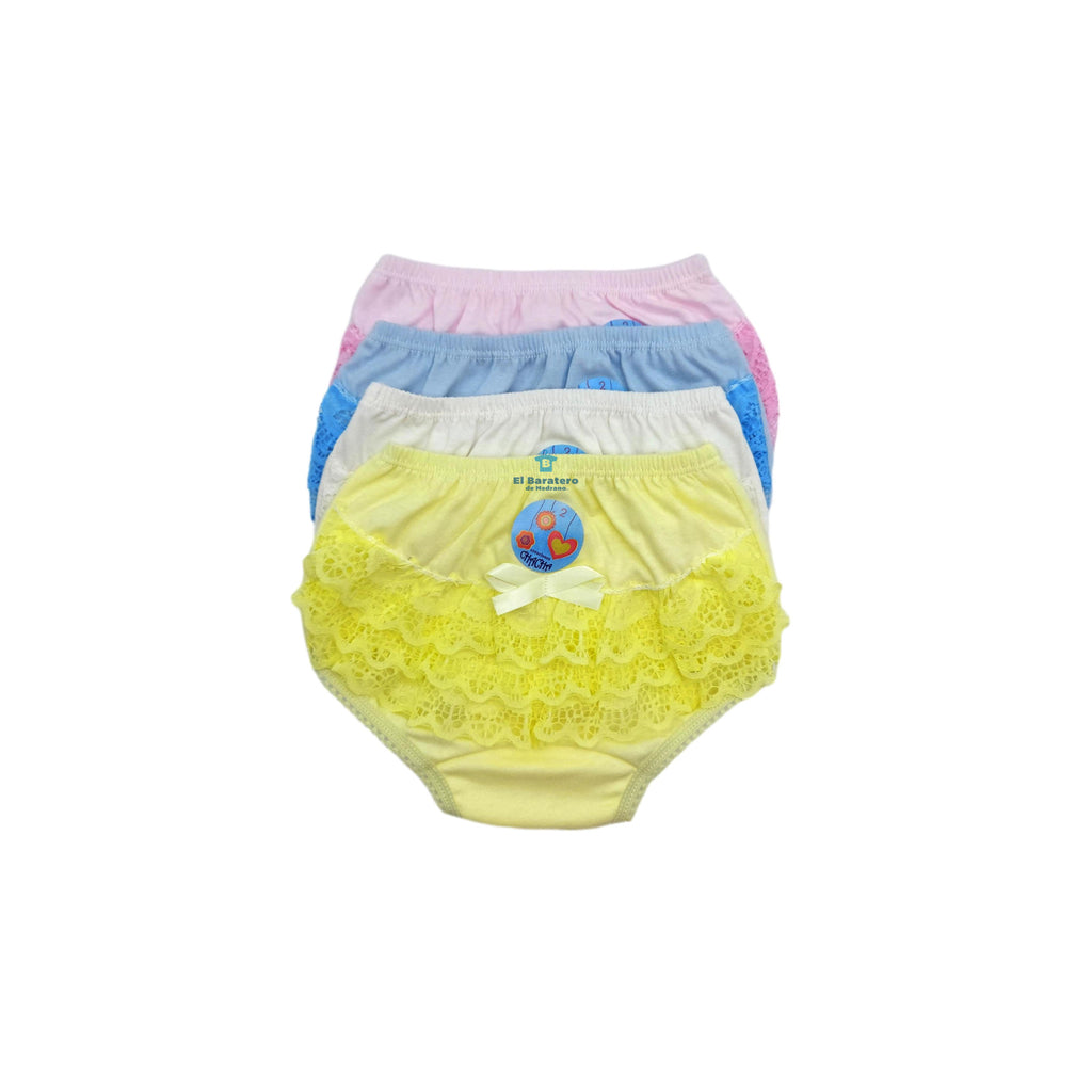 Panties Calzones Pantaleta Niña Olan Algodón Chacha