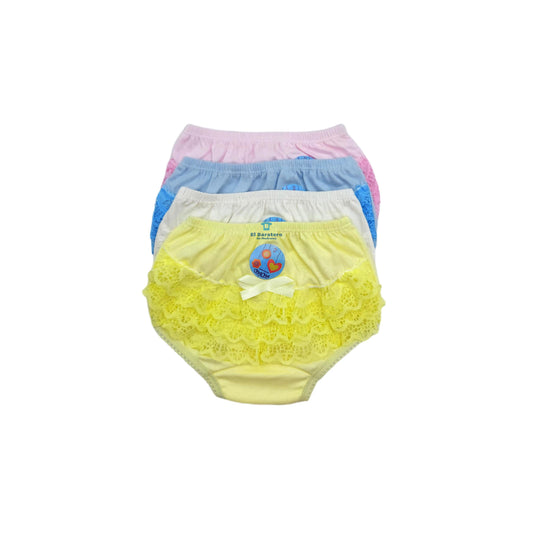 Panties Calzones Pantaleta Niña Olan Algodón Chacha