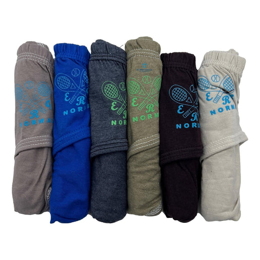 6 Piezas Bikini Calzón Trusa Hombre Algodón Raquet Colores