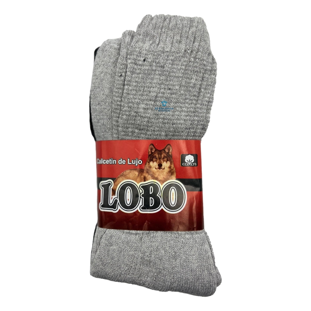 12 Pares Tin Largo 3/4 Economico ALG Calceta Paletón Lobo