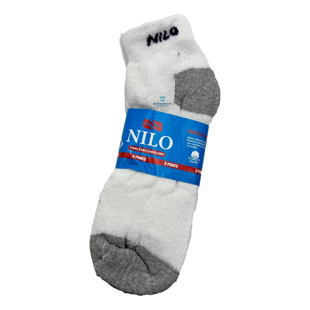 12 Pares Tin Hombre Algodón Calceta Nilo