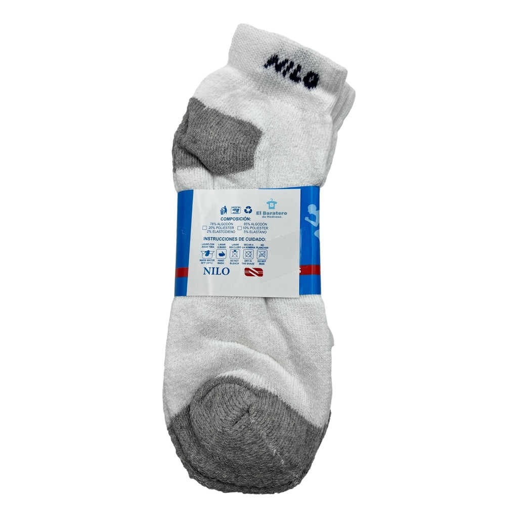 12 Pares Tin Hombre Algodón Calceta Nilo