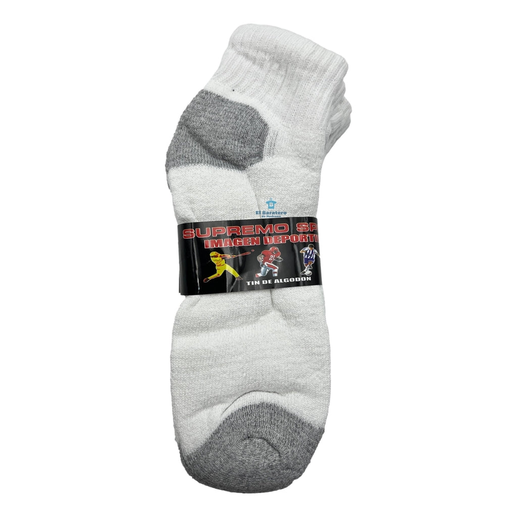 12 Pares Tin Hombre Algodón Calceta Supremo
