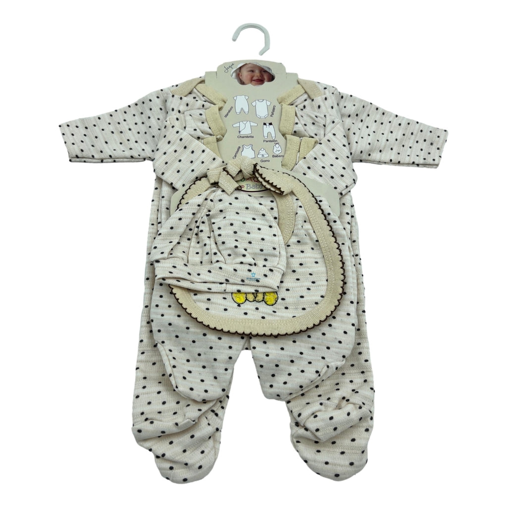 Set Bienvenida Bebe Recién Nacido (7 Piezas) Algodón Jaque