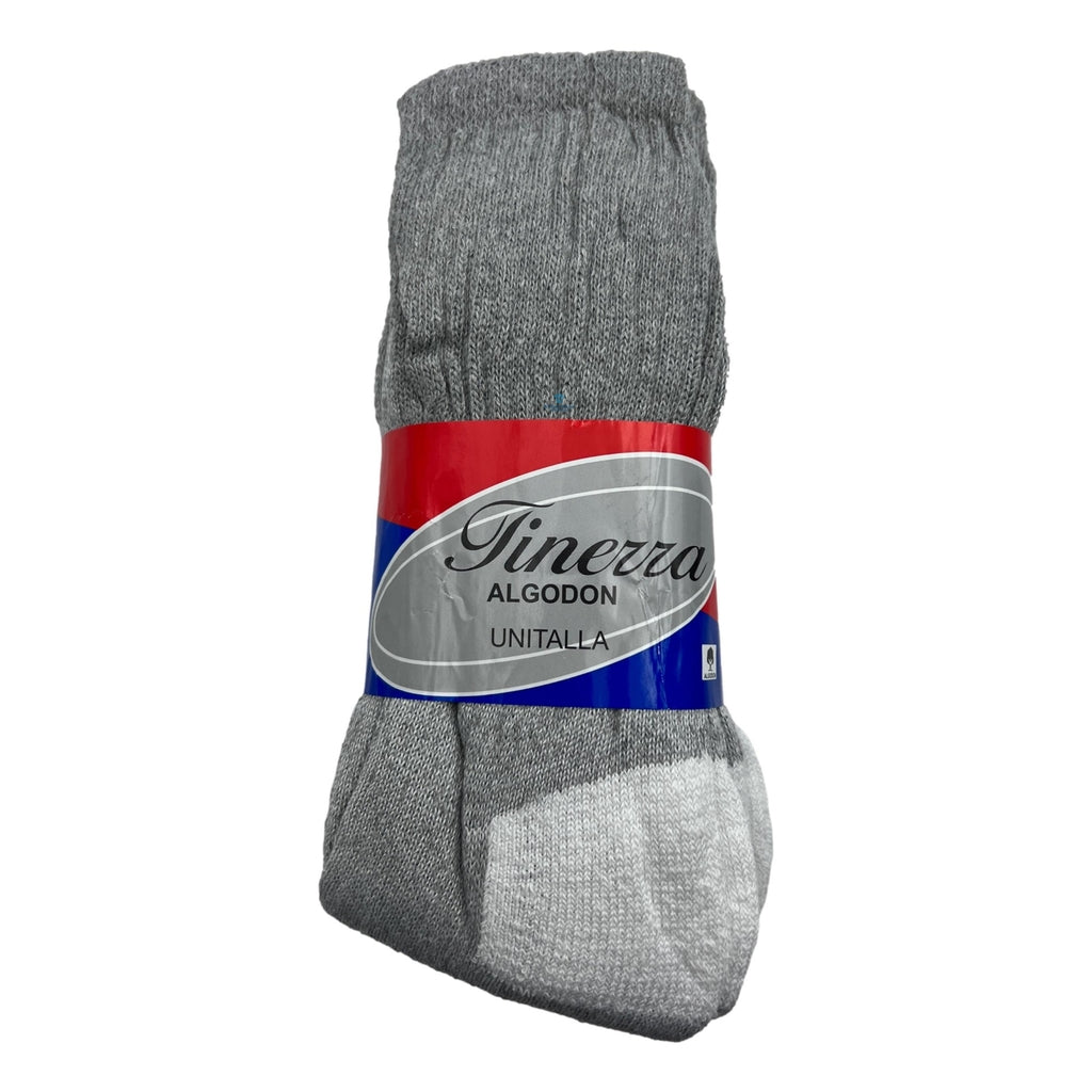 12 Pares Tin Largo 3/4 Algodón Calceta Paletón Fineza
