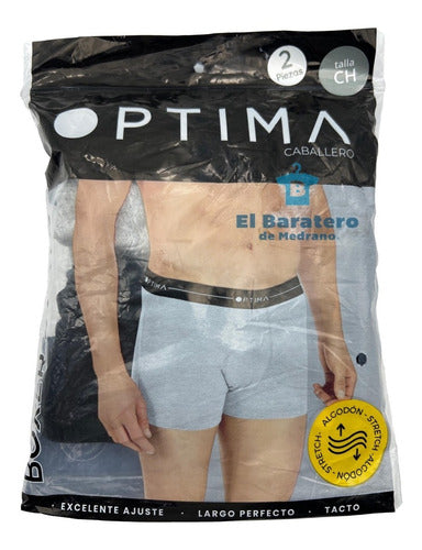 Paquete De 2 Boxers Cortos Optima Para Hombre