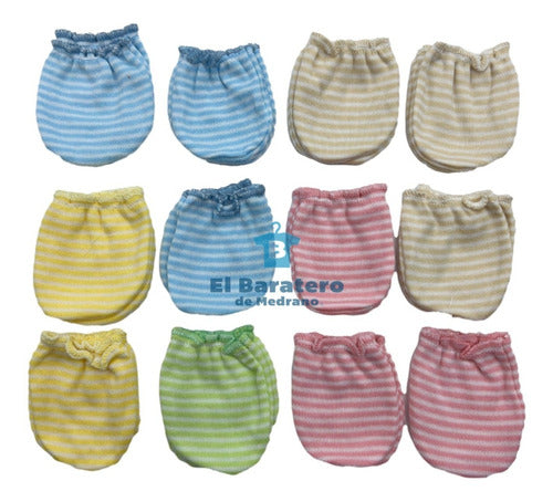 12 Pares Manoplas Guantes Bebe Dress