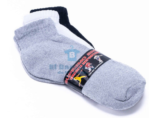 12 Pares Tin Hombre Algodón Calceta Supremo