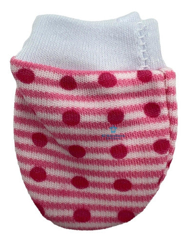 12 Pares Manoplas Guantes Bebe Mayoreo Niña Niño Moño
