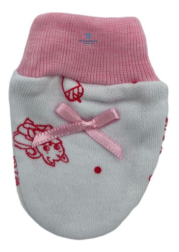 12 Pares Manoplas Guantes Bebe Niña Niño Moño Fino
