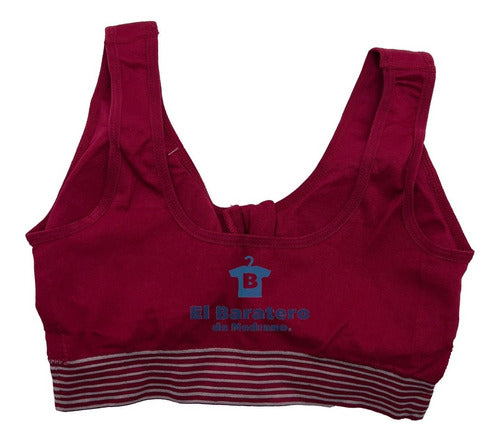 6 Piezas Brasier Top Deportivo Dama Sin Varilla Rose 728
