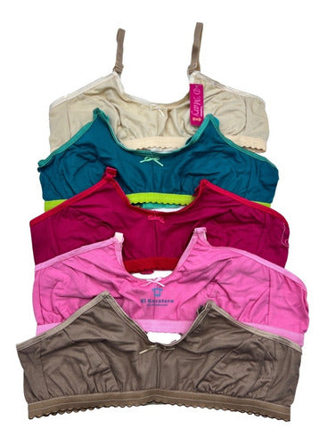 12 Pzs Corpiño Top Para Niñas De Algodón Carmen T/a Broche