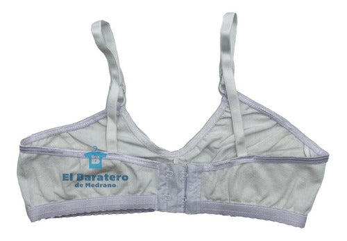 12 Pzs Corpiño Top Para Niñas De Algodón Carmen T/a Broche