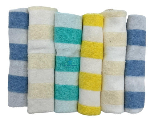 6 Pzs Toallas Faciales Bebe Algodon Economicas Chicolin