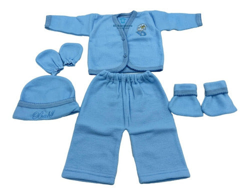 Set Bienvenida Bebe Recién Nacido (5 Piezas) Polar Pepito