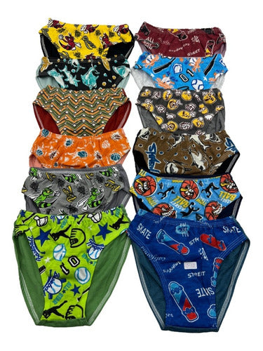 Bikini Calzón Para Niño Economico Colores 12 Piezas