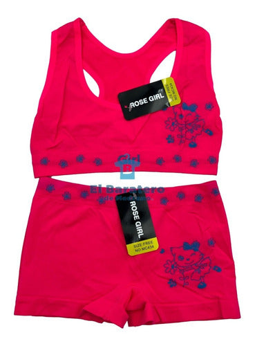 6 Coordinados De Niña Microfibra Top Y Boxer