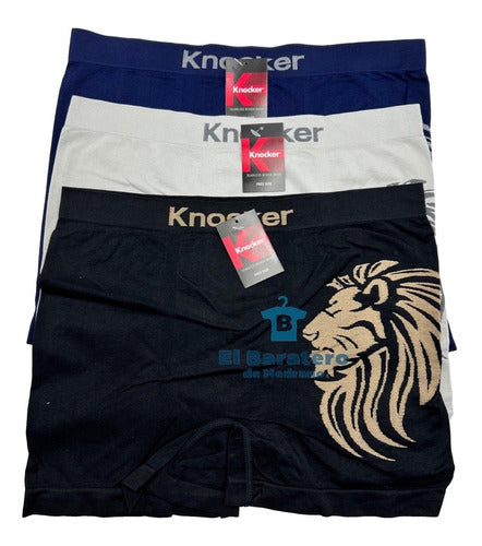 Paquete De 3 Boxer Microfibra Hombre Knocker Ms035