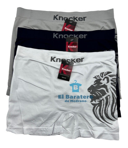 Paquete De 3 Boxer Microfibra Hombre Knocker Ms035