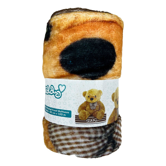 Frazada Digital Cobertor Suave 80cm X 1.00m Oso Teddy