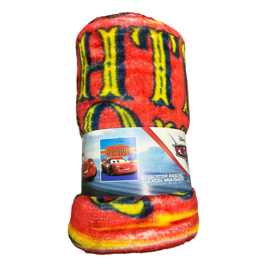 Frazada Digital Cobertor Suave 80cm X 1.00m Rayo Mcqueen
