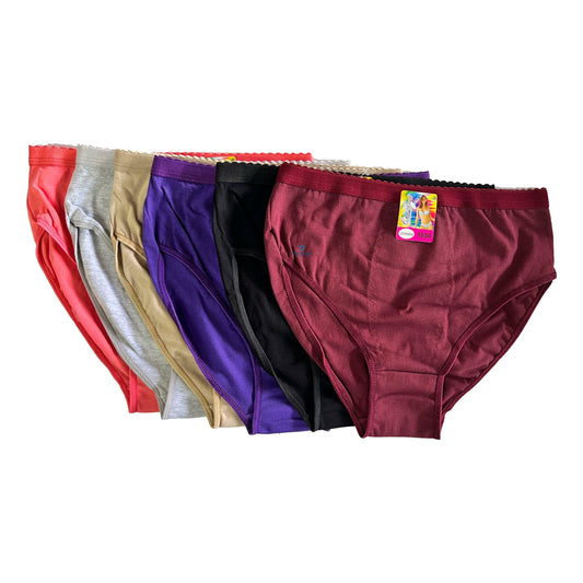 6 Piezas Pantaleta Bikini Algodón Dama Chavez 1030