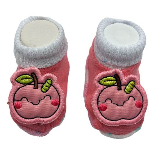 6 Pares Zapatitos Calcetín Bebe Frutas Lucecita