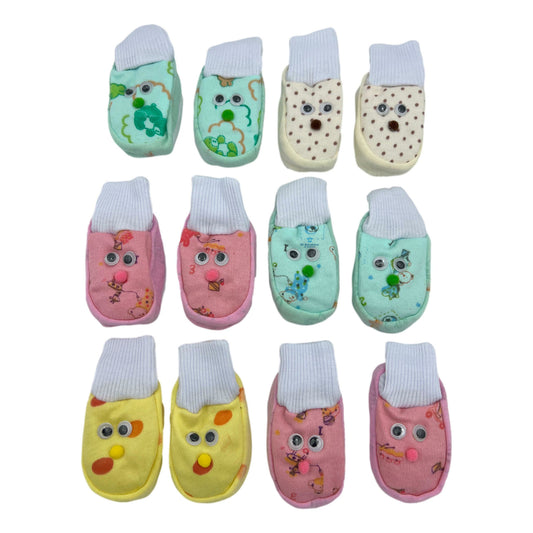 6 Pares Zapatitos Calcetín Bebe Niña Económico Mayoreo