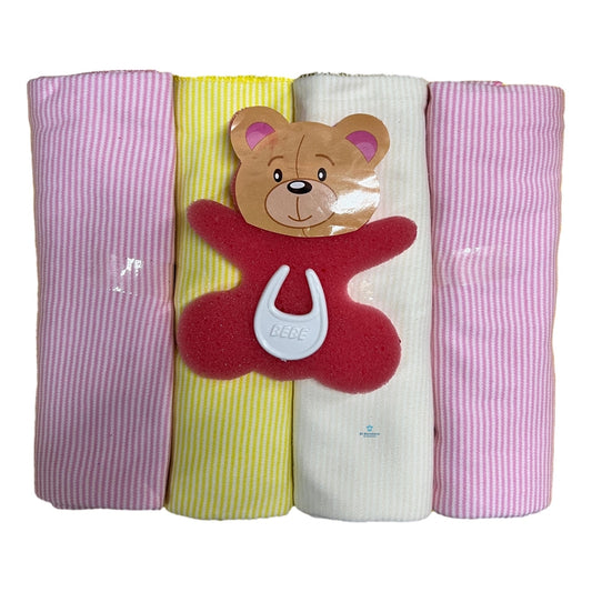 Paquete 4 Sabanas Para Bebe Recién Nacido 100% Algodón Tadeo