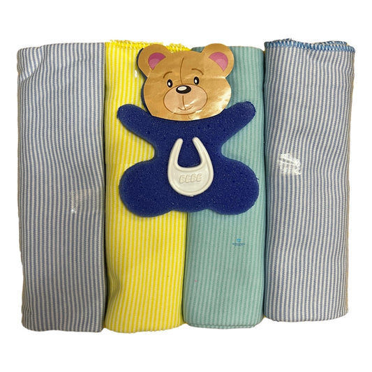 Paquete 4 Sabanas Para Bebe Recién Nacido 100% Algodón Tadeo