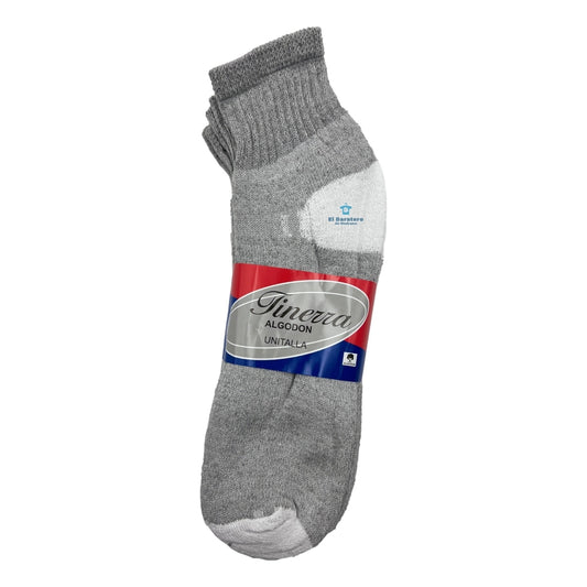 12 Pares Tin Hombre Algodón Calceta Fineza