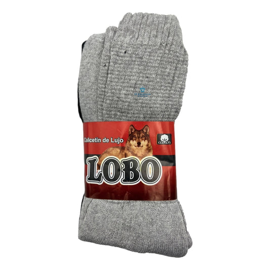 12 Pares Tin Largo 3/4 Economico ALG Calceta Paletón Lobo