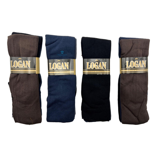 12 Pares Calcetín Caballero De Vestir Economico Logan