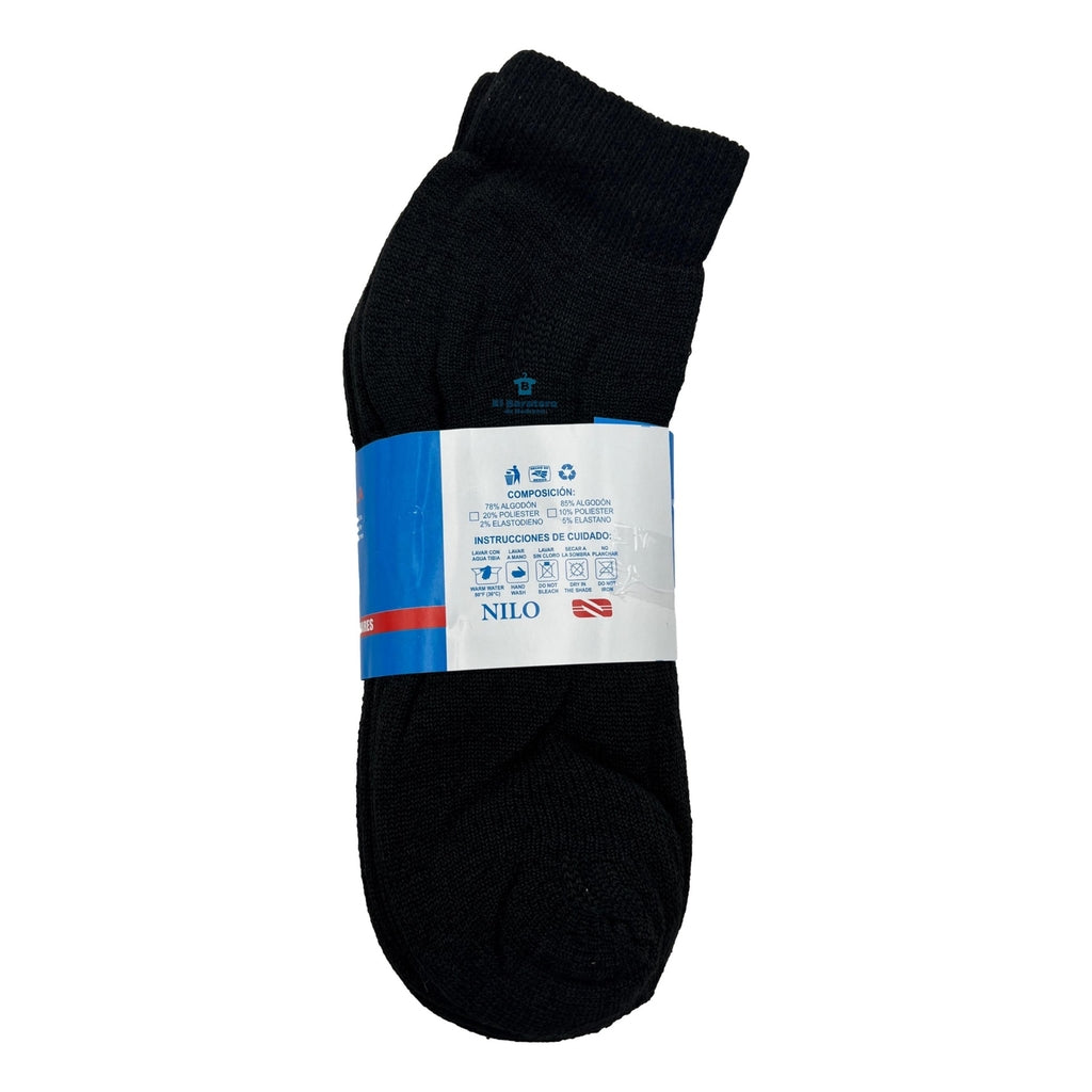 12 Pares Tin Hombre Algodón Calceta Nilo
