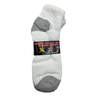 12 Pares Tin Hombre Algodón Calceta Supremo