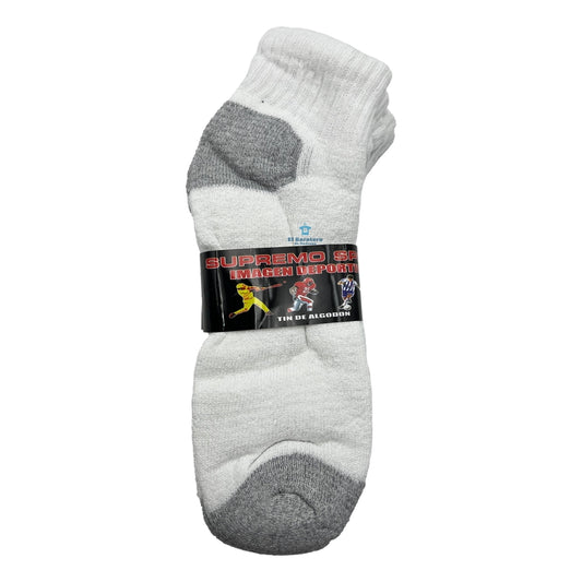 12 Pares Tin Hombre Algodón Calceta Supremo