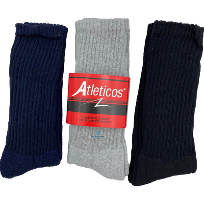 12 Pares Tin Largo 3/4 Algodón Calceta Paletón Atleticos