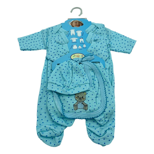 Set Bienvenida Bebe Recién Nacido (7 Piezas) Algodón Jaque