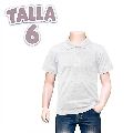 Playera Escolar Niño Blanca Talla 6
