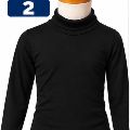 Playera Aryes Infantil C/Ruso Negra Talla 2
