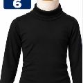 Playera Aryes Infantil C/Ruso Negra Talla 6