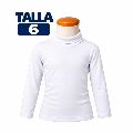 Playera Aries Infantil C/Ruso Blanca Talla 6