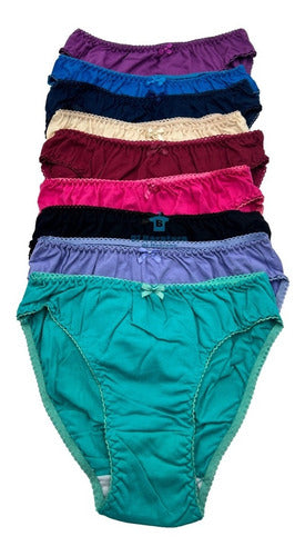 12 Piezas Bikini Panty Lencería Dama Extra Liso Mayoreo Jimmy