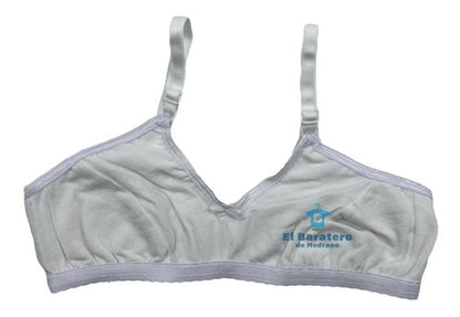 12 Pzs Corpiño Top Para Niñas De Algodón Carmen T/a Broche