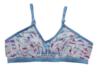 12 Pzs Corpiño Top Para Niñas De Algodón Carmen T/a Broche