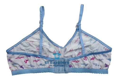 12 Pzs Corpiño Top Para Niñas De Algodón Carmen T/a Broche