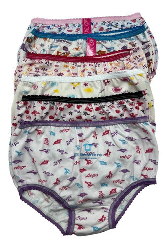 12 Pzs Pantaleta Calzón Para Niña Juvenil Algodón Vaquero