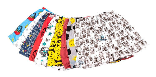 12 Pzs Boxer Hombre Extra Fantasia Algodón Estampado Morgan